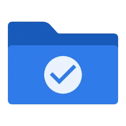 Blue folder icons for Windows, Flat