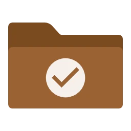 Brown folder icons for Windows, Flat