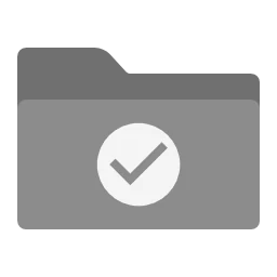 Gray folder icons for Windows, Flat