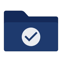 Navy folder icons for Windows, Flat