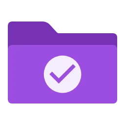 Purple folder icons for Windows, Flat