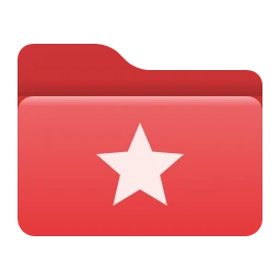 Red folder icons for Windows, Modern