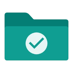Teal folder icons for Windows, Flat